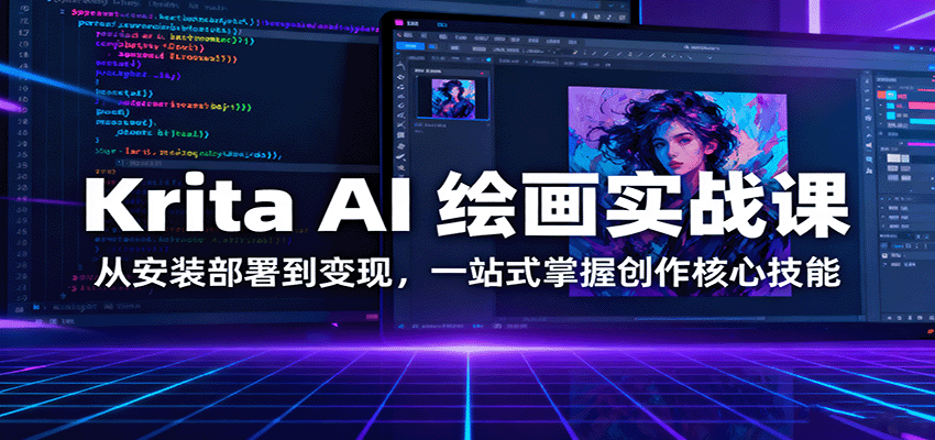 Krita AI 绘画实战课：从安装部署到变现，一站式掌握创作核心技能-知识创作