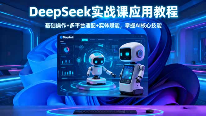 DeepSeek实战课应用教程、基础操作+多平台适配+实体赋能，掌握AI核心技能-知识创作