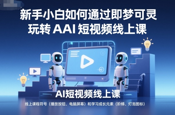 新手小白如何通过即梦可灵玩转AI短视频线上课-知识创作
