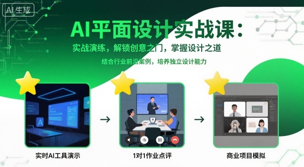 AI平面设计实战课，实战演练，解锁创意之门，掌握设计之道-知识创作