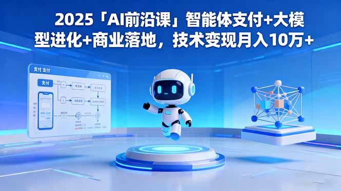 2025「AI前沿课」智能体支付+大模型进化+商业落地，技术变现月入10万+-知识创作