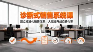 诊断式销售系统课，建立标准化销售体系，大幅提升成交转化率-知识创作