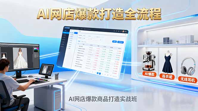 AI网店爆款商品打造实战班：AI技术实现商品图智能处理，快速搭建AI网店-知识创作