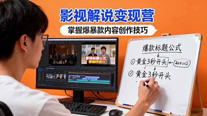 影视解说变现营：通过30+实战案例爆款内容创作技巧，掌握影视解说盈利密码-知识创作