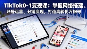 TikTok0-1变现课：掌握网络搭建、账号运营、分销变现，打造高转化万粉号-知识创作