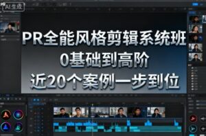 PR全能风格剪辑系统班，0基础到高阶，近20个案例一步到位-知识创作