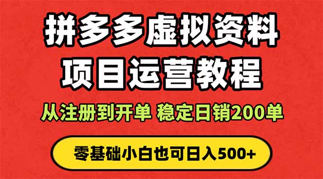 拼多多开店运营课程： 蓝海变现玩法，轻松实现睡后收入 零基础小白也可…-知识创作