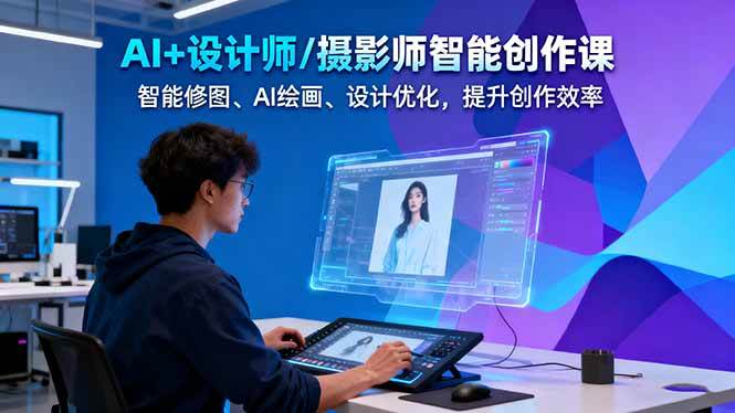 AI+设计师/摄影师智能创作课：智能修图、AI绘画、设计优化，提升创作效率-知识创作