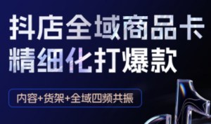 金戈·抖店爆单陪跑课-抖音小店爆单陪跑(更新10月)-知识创作