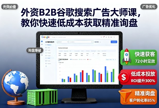 外资B2B谷歌搜索广告大师课，教你快速低成本获取精准询盘-知识创作