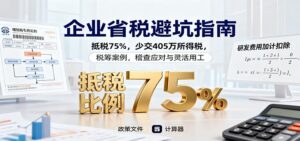 企业省税避坑指南：抵税75%，少交405万所得税，税筹案例，稽查应对与灵活用工-知识创作