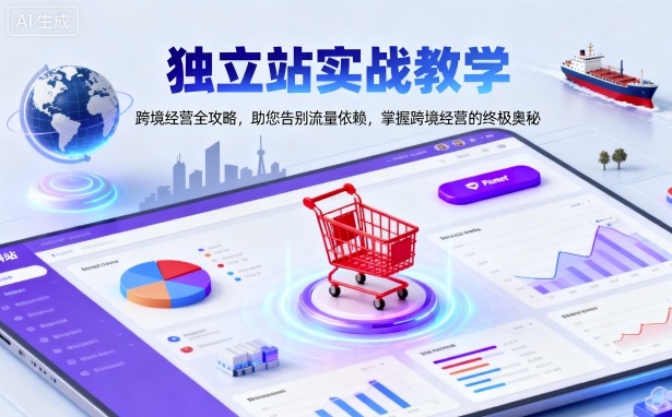 独立站实战教学，跨境经营全攻略，助您告别流量依赖，掌握跨境经营的终极奥-知识创作
