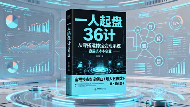 一人起盘36计：从零搭建稳定变现系统，实现低成本创业，月入五位数+-知识创作