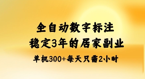 全自动数字标注，稳定3年的蓝海项目，居家也能矩阵开干的副业，单机日入3张+【揭秘】-知识创作