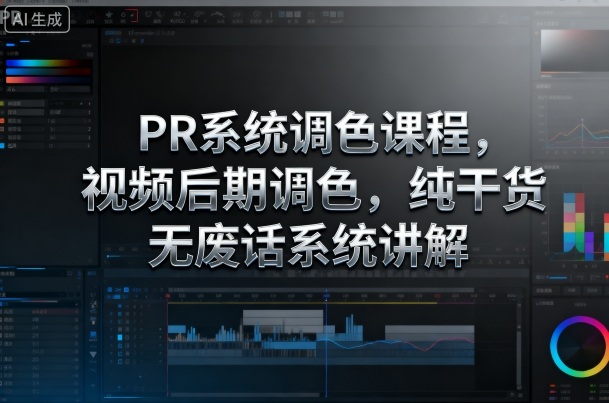 PR系统调色课程，视频后期调色，纯干货无废话系统讲解-知识创作