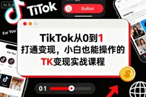 TikTok从0到1打通变现，小白也能操作的TK变现实战课程-知识创作