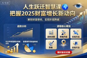 人生跃迁智慧课，把据2025财富增长新动向-知识创作