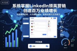 系统掌握LinkedIn领英营销，创造百万业绩增长，从思维到获客，从沟通到成交，系统化提升外贸能力-知识创作