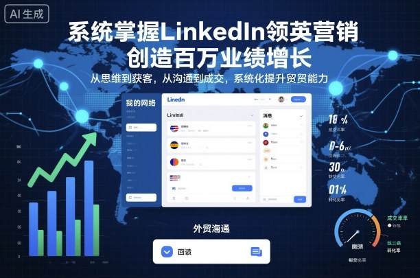系统掌握LinkedIn领英营销，创造百万业绩增长，从思维到获客，从沟通到成交，系统化提升外贸能力-知识创作