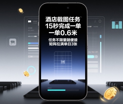 酒店截图任务，15秒完成一单，一单0.6米，任务不限量随便接，矩阵拉满单日3张【揭秘】-知识创作