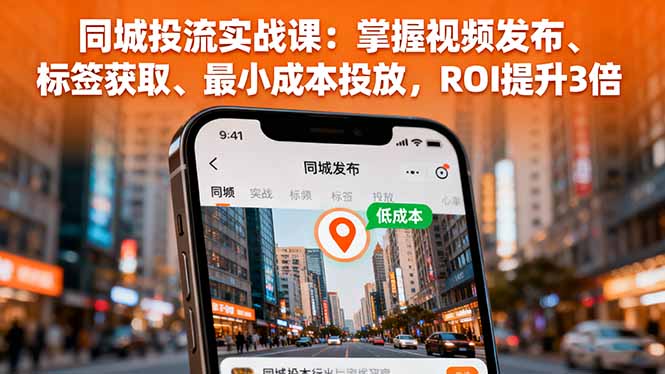 同城投流实战课：掌握视频发布、标签获取、最小成本投放，ROI提升3倍-知识创作