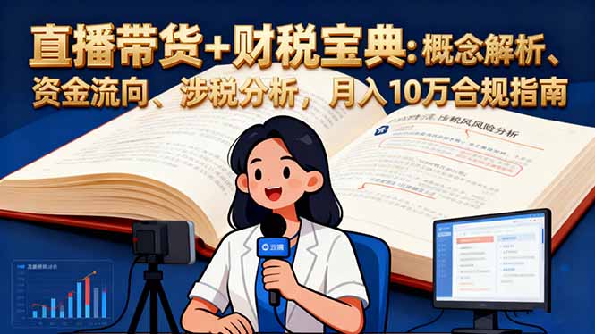 直播带货+财税宝典：概念解析、资金流向、涉税分析，月入10万合规指南-知识创作