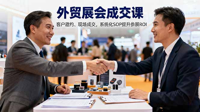 外贸展会成交课，含目标制定、客户邀约、现场成交，系统化SOP提升参展ROI-知识创作