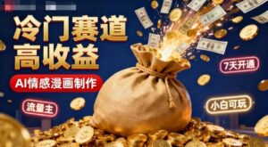 公众号冷门赛道，用AI做情感漫画，7天开通流量主，操作简单，小白可玩-知识创作