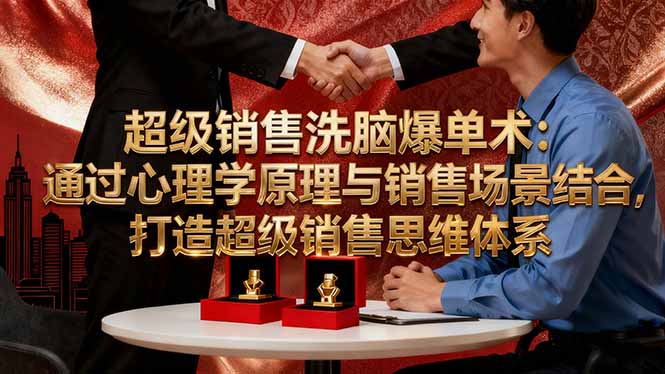 超级销售洗脑爆单术：通过心理学原理与销售场景结合,打造超级销售思维体系-知识创作