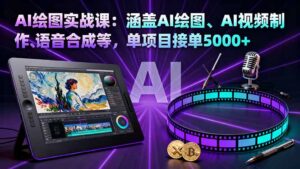 AI绘图实战课：涵盖AI绘图、AI视频制作、语音合成等，单项目接单5000+-知识创作