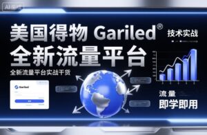 美国得物Gariled技术实战，全新流量平台​实战干货，即学即用-知识创作