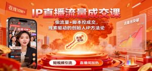 IP直播流量成交课：偷流量+脚本控成交，线索驱动的创始人IP方法论-知识创作