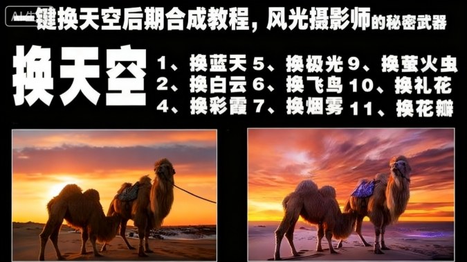 一键换天空后期合成教程，风光摄影师的秘密武器-知识创作