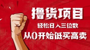 手把手教你撸货，从0开始低买高卖，小白轻松实现日入三位数!!!-知识创作