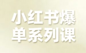 小红书爆单系列课，聚焦小红书电商全链路增长-知识创作