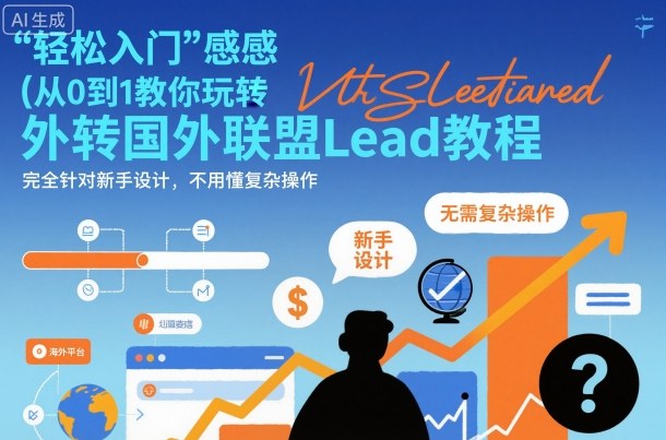 国外联盟賺美刀项目，从0到1教你玩转国外联盟Lead教程，纯新手可操作性100%-知识创作