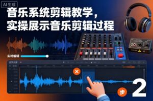 音乐系统剪辑教学，实操展示音乐剪辑过程-知识创作