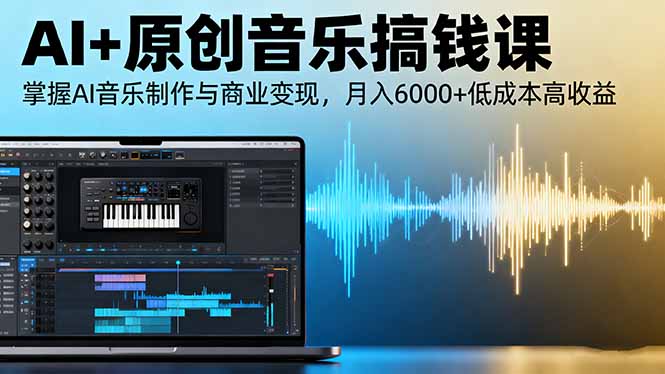 AI+原创音乐搞钱课：掌握AI音乐制作与商业变现，月入6000+低成本高收益-知识创作