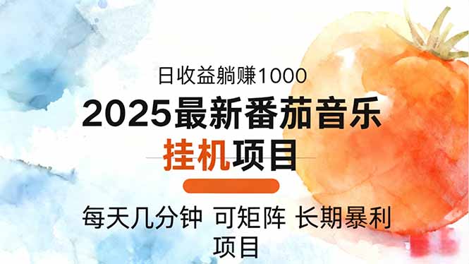 2025年最新番茄音乐人挂机项目，每天几分钟，月入1000＋，可矩阵，一台…-知识创作