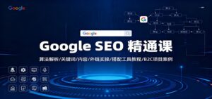 Google SEO 精通课：算法解析/关键词/内容/外链实操/搭配工具教程/B2C项目案例-知识创作
