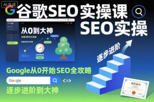 谷歌SEO实操课，Google从0开始SEO全攻略，逐步进阶到大神-知识创作