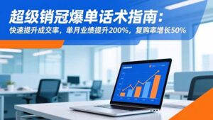 超级销冠爆单话术指南：快速提升成交率，单月业绩提升200%，复购率增长50%-知识创作