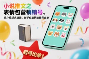 小说推文之表情包营销号，这个傻瓜式玩法，新手也能快速起号出单-知识创作