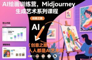 AI绘画训练营，Midjourney生成艺术系列课程，人人都是AI艺术家-知识创作
