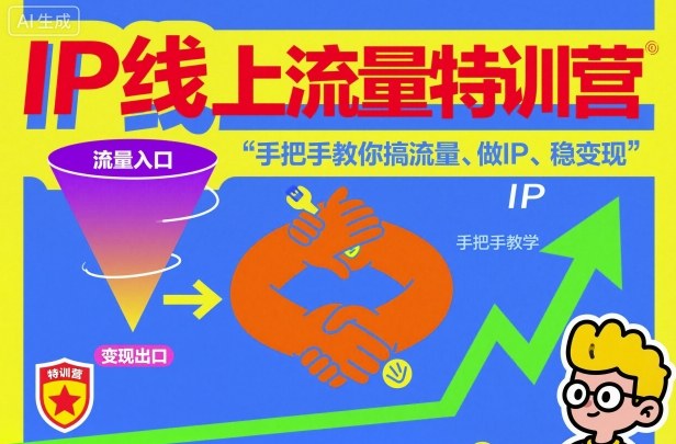 IP线上流量特训营，手把手教你搞流量、做IP、稳变现-知识创作