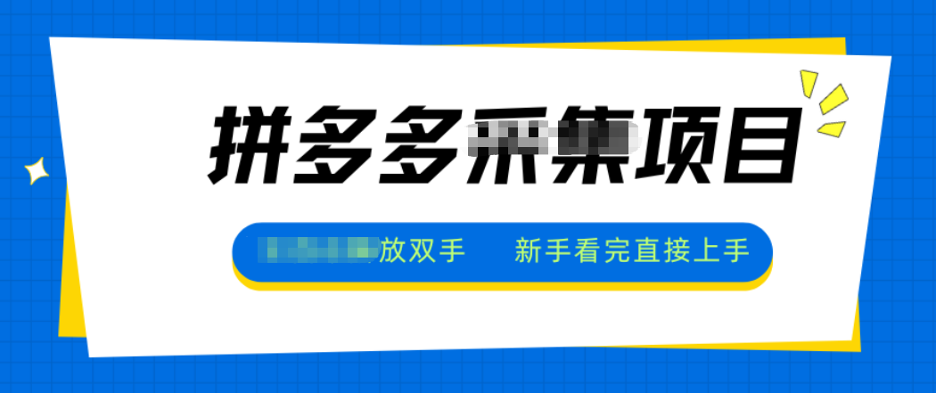 拼多多电商采集，一小时50+，操作简单，零投资-知识创作
