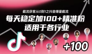 ‌​⁢⁡​⁤​⁡⁡‌‌⁤⁤​‍‬‬⁡⁡​‍⁢‍⁢​​⁢‌⁣⁢​⁣⁢⁣‬​‌​‬⁤‌‌⁡‍​⁤截流获客从0到1之抖音爆量截流，每天稳定加100+精准粉，适用于各行业-知识创作