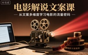 电影解说文案课，从文案多维度学习电影的流量密码-知识创作
