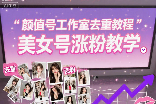 颜值号工作室去重教程，美女号涨粉教学-知识创作