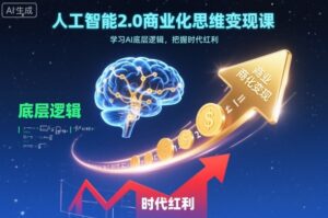 人工智能2.0商业化思维变现课，学习AI底层逻辑，把握时代红利-知识创作